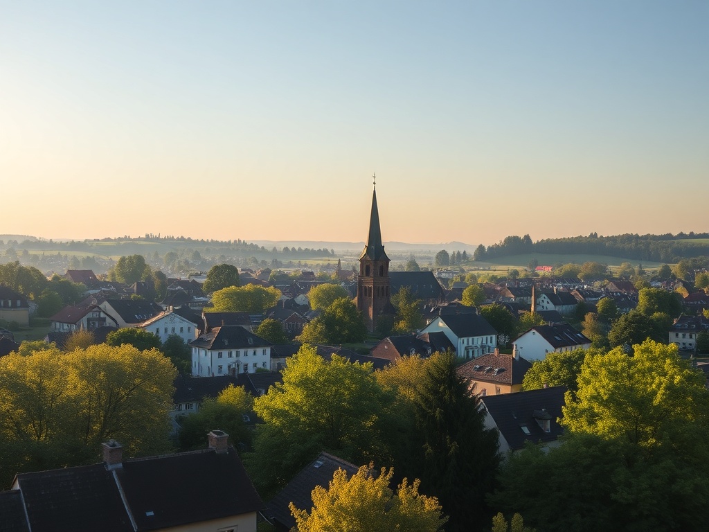 Widok na kwitnące drzewa wiśni i czereśni w parku miejskim w Gorzowie Wielkopolskim.