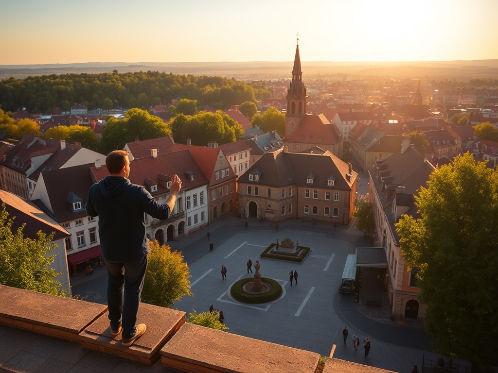 Panorama Gorzowa Wielkopolskiego z rzeką Wartą w tle